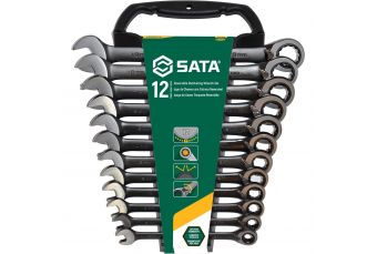 Набор реверсивных ключей (12шт) (8-19мм) (ST08044B)