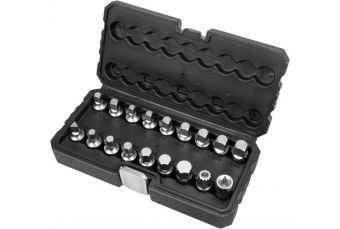 Отверточные биты для винтов слива масла | 10 мм (3/8") | 18 шт. (YT-05991)