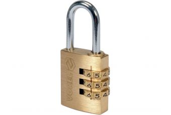 Латунный навесной замок | с кодом | 25 мм (77606)