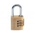 Латунный навесной замок | с кодом | 25 мм (77606)