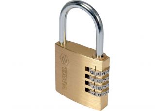 Латунный навесной замок | с кодом | 40 мм (77608)