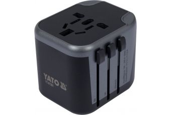 Адаптер для путешествий | универсальный | более чем для 150 стран | с 2 X USB 5V / 2.4A зарядным устройством (YT-81301)