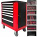 Инструментальный шкаф на роликах | 7 ящиков | 1 боковая дверца | 250 инструментов (H7007)