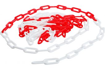 Barjeru ķēde Sarkanās un baltās | plastmasas | 5 m (80809)