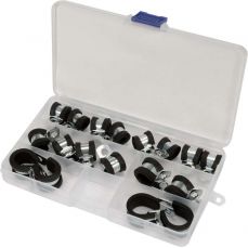 Диапазон зажимов | оцинкованная сталь | прорезиненные | Ø 6 - 16 мм | 18 шт. (YT-067833)