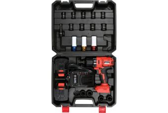 Аккумуляторный гайковерт | 700 Нм | с набором торцевых головок | Cr-Mo | 18 В (YT-82807)