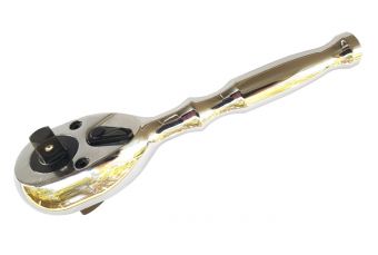 Ratchet for socket heads double-sided | fine-toothed | polished | 12.5 mm (1/2") / 10 mm (3/8") (SA1238)