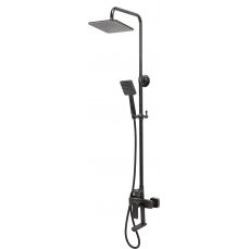 Смеситель для ванной | Душевая стойка | Ретро черный 3 (75818)