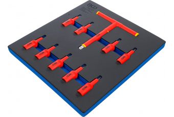 Набор инструментов 2/3: Набор торцевых головок с запрессовкой VDE | 12,5 мм (1/2") | T-Star (Torx) T20 - T55 | 10 шт. (70217)