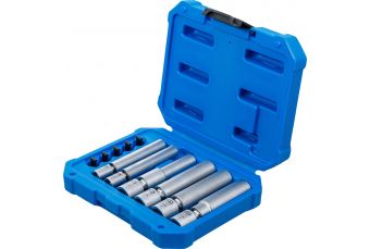 Набор поворотных головок накаливания и свечей зажигания | 6,3 мм (1/4 дюйма) / 10 мм (3/8 дюйма) | 8 - 9 - 10 - 12 - 14 - 16 мм | 11 шт. (80000)