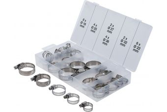 Набор зажимов | нержавеющая сталь | 26 шт. (8055-1)