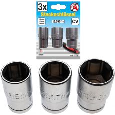Набор головок | 12,5 мм (1/2") Привод | 15 - 17 - 19 мм | 3 шт. (15125)