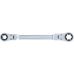 Накидной гаечный ключ с двойной трещоткой | регулируемый | с кольцевыми головками E-типа | Е20 х Е24 (71028-20X24)