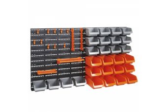 Настенная стойка с ящиками и кронштейнами | 3 размера коробок | набор из 44 предметов (BN-001)