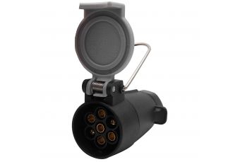 Пластиковая розетка 7pin, круглая, тип S (JH006B)