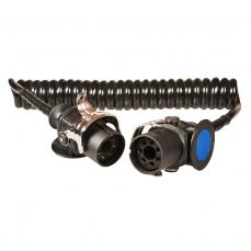 PU spirale spole 2 plastmasas caurules ABS 12V 7pin melns (JH047A)