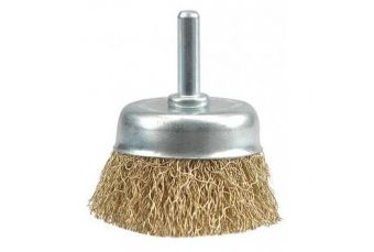 Wire brush, pot type with shaft, wavy 50 mm (YL300050)