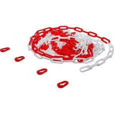 Барьерная цепь | красная/белая | 4 крючка | пластик | 7,5 м (80816)