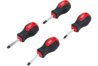 Набор коротких отверток | шлиц SL / крестообразный шлиц PZ | длина лезвия 40 мм | 4 шт (90727)