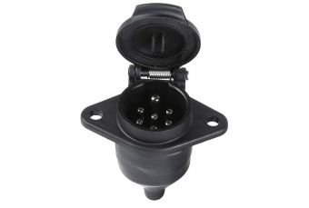 Пластиковая розетка 7pin, круглая, тип N (JH026A)