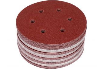 Круг шлиф./липучке перф. 6 отверстий 150мм Р80 50шт  (YT-834583)
