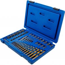 Набор для извлечения болтов и гаек с набором левых сверл | 2 - 18 мм | 49 шт. (70329)