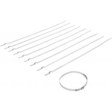 Ass pārsega skavu komplekts | Nerūsējošais tērauds | 7mm | 20-50 mm | 10 gab. (70328)