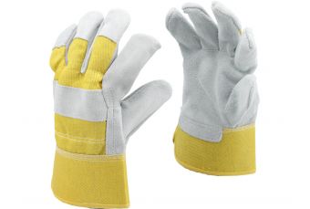 Cow split leather gloves size 10 (74005)