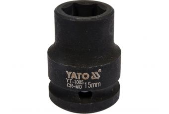Hexagonal impact socket 1/2'' 15 mm (YT-1005)