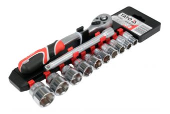 НАБОР НАСАДОК С ТРЕЩОТКОЙ 3/8", 12 ШТ. (YT-38683)