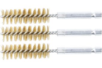 Латунная щетка | 15 мм | Привод 6,3 мм (1/4 дюйма) | 3 шт. (3078-15-М)
