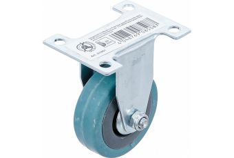 Fixed Castor | Rubber | with Assembly Plate | Ø 50 mm (81961)