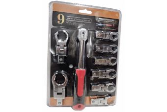 Набор встроенных гаечных ключей | Голова потребителя | тормозные шланги | 9 - 19 мм | 9 шт. (ФНВ9С)