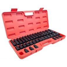 Короткие и длинные головки для ударного инструмента 1/2" 35 шт 8-32мм (SK12235P)