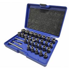 Набор инструментов для снятия головок Master Twist из 32 предметов, приводы 3/8" и 1/4" (SK201619)