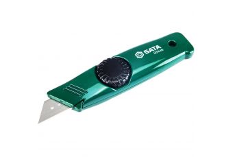 Нож трапециевидный оцинкованный металлический со сменным лезвием 19мм и 5 лезвиями (ST93446SC)