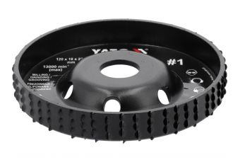 Диск-фреза шлифовальный выпуклый 120х18 мм №1 для УШМ (YT-59184)