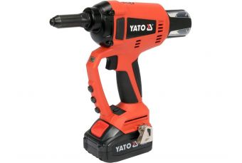 Заклепочник аккумуляторный 18В, 20000Н (YT-82955)