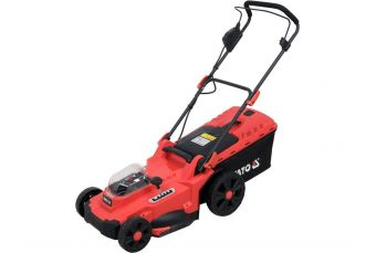 Аккумуляторная газонокосилка 2х18В, 43см (YT-85225)