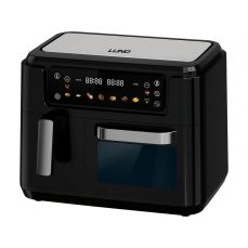 Daudzfunkcionāla fritēšanas panna bez eļļas ar divām atsevišķām bļodām | 2400W | 3.5L+7.5L | MELNA (67564)