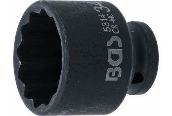 Ударная головка, 12-точечная | Привод 12,5 мм (1/2 дюйма) | 34 мм (5314)