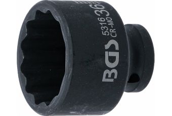 Ударная головка, 12-точечная | Привод 12,5 мм (1/2 дюйма) | 36 мм (5316)