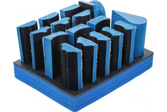 Набор шлифовальных блоков на липучке | 16 шт. (74365)