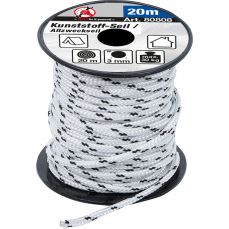 Пластиковая веревка / Универсальная веревка | 3 мм x 20 м | черный / белый (80808)