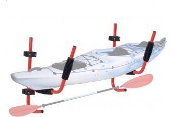 Wall-mounted folding rack for kayak and paddle (DR2F)