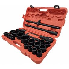 Комплект ударных головок | Кр-Мо | 12 угловых | 25 мм (1") | 20 мм (3/4 дюйма) | 26 шт. (СЛС26А)