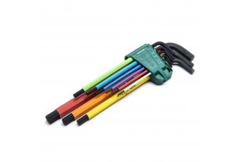 L-type hexagon medium, 9-piece key set (colored) (1.5-10 mm) (ST09107CHBSJ)