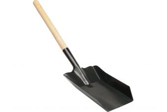 Совок для мусора металлический с деревянной ручкой 110мм (72979)