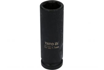 Шестигранная ударная торцевая головка длинная | 12,5 мм (1/2") | 17 мм (YT-1037)