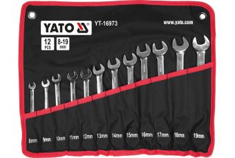 Набор ключей | Петли | 8 - 19 мм | 12 шт. (YT-16973)